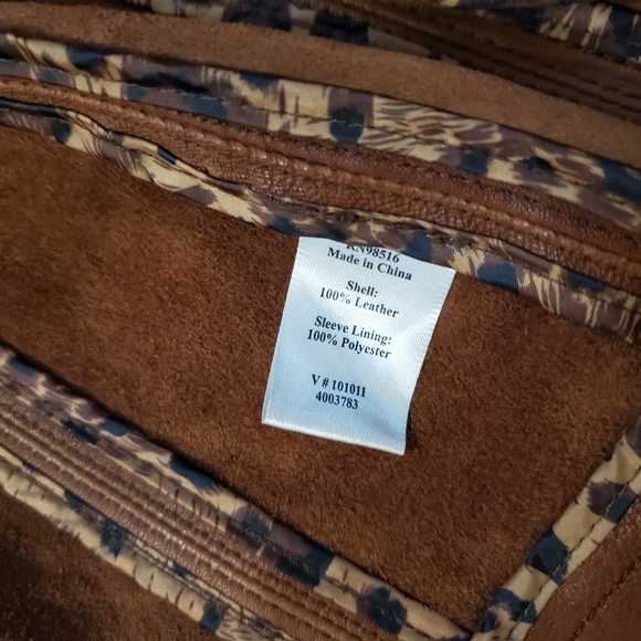 Brown Leather Jacket by Coldwater Creek - Picture 5 of 9